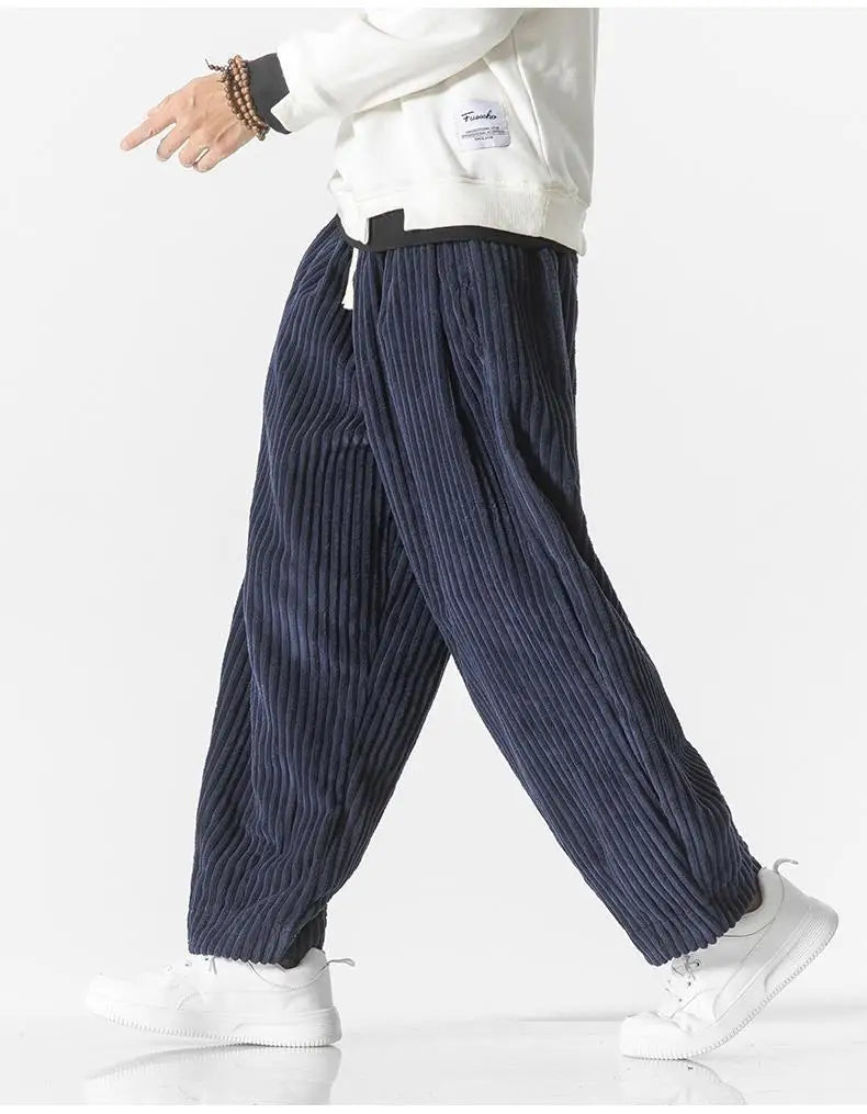 Baggy Pants - Drawstring - Loose Fit - Corduroy Pants - Men's Pants-Men Trousers-Chaps of London-Chaps of London
