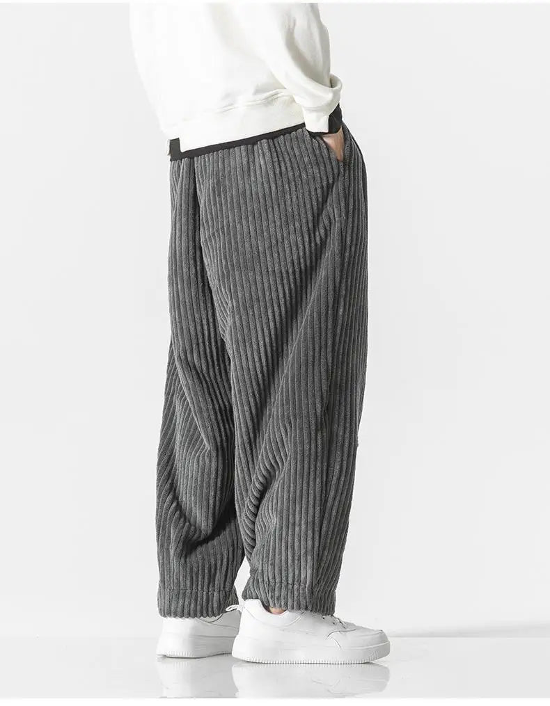 Baggy Pants - Drawstring - Loose Fit - Corduroy Pants - Men's Pants-Men Trousers-Chaps of London-Chaps of London