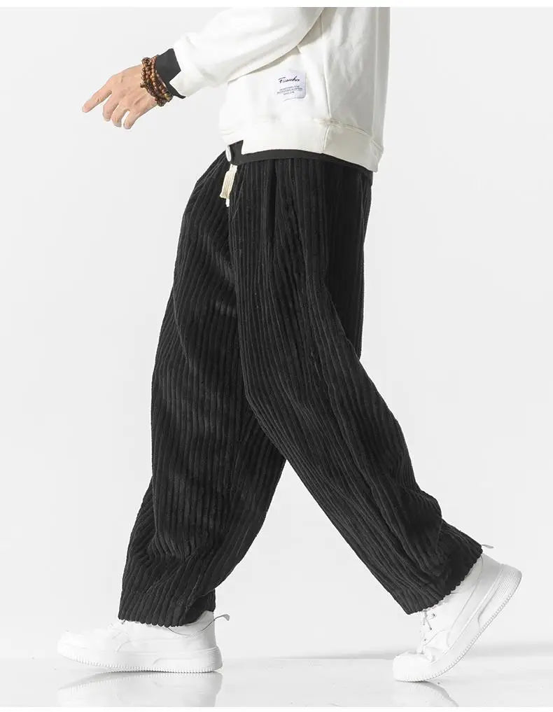 Baggy Pants - Drawstring - Loose Fit - Corduroy Pants - Men's Pants-Men Trousers-Chaps of London-Chaps of London