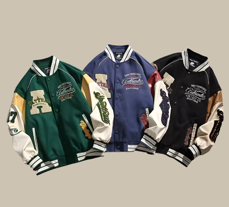 Baseball Jacket - Oversized - Varsity Jacket - Bomber Jacket - Men's Jacket-Varsity Jacket-Chaps of London-Chaps of London