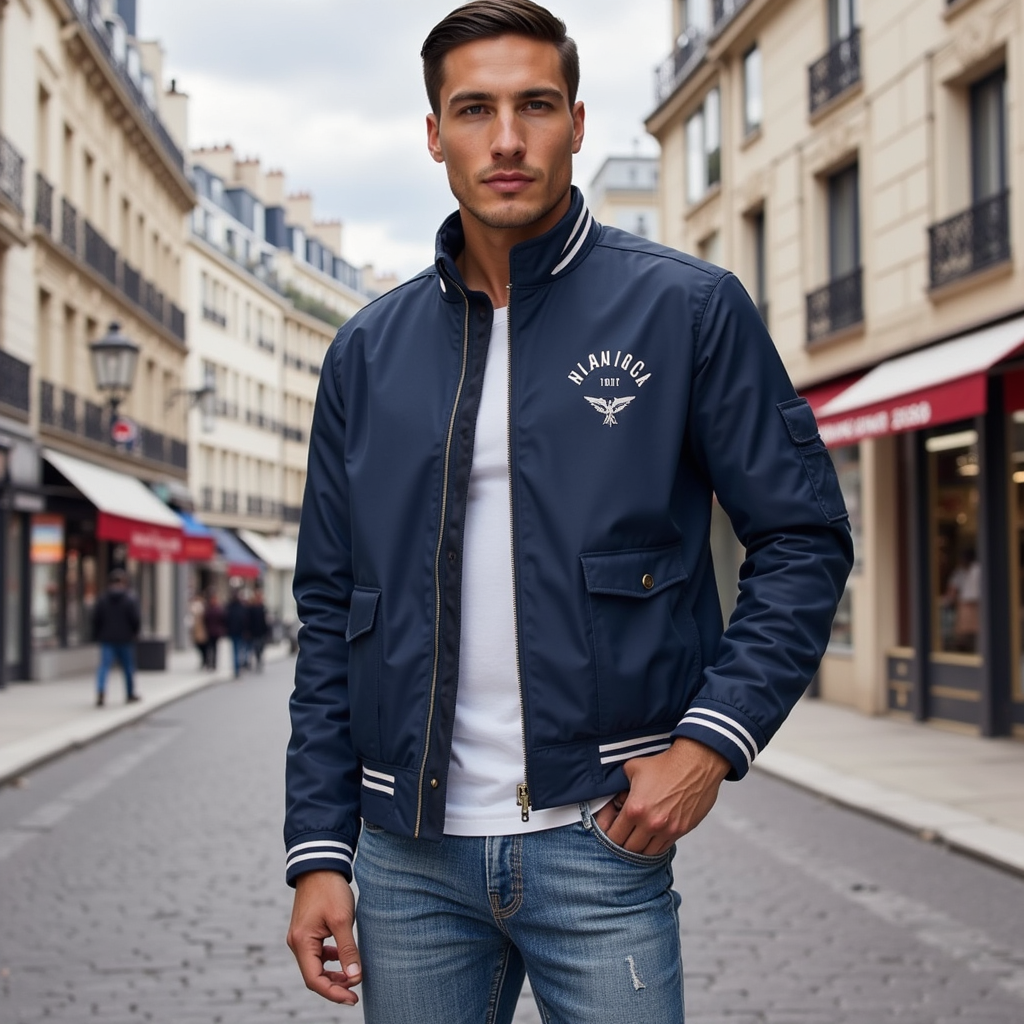 Bomber Jacket - Men's Casual Lightweight Zip-Up Jacket-Bomber Jacket for Men-Chaps of London-Chaps of London
