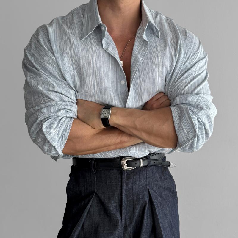 Button-Up Shirt | Casual | Collared | Long Sleeve Shirt | Men's Shirts-Shirts & Tops-Chaps of London-Chaps of London