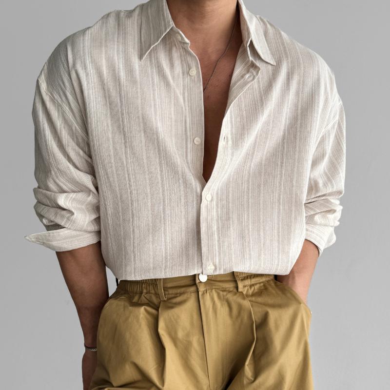 Button-Up Shirt | Casual | Collared | Long Sleeve Shirt | Men's Shirts-Shirts & Tops-Chaps of London-Chaps of London