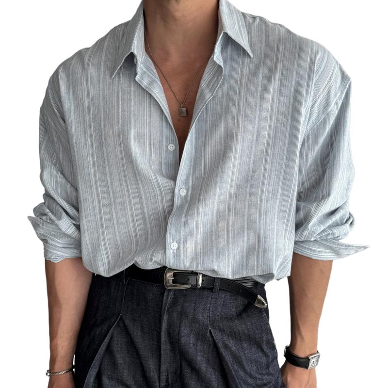 Button-Up Shirt | Casual | Collared | Long Sleeve Shirt | Men's Shirts-Shirts & Tops-Chaps of London-Chaps of London