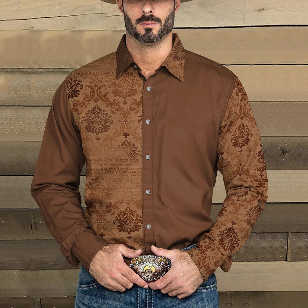 Button-Up Shirt | Western | Regular Fit | Long Sleeve Shirts | Men's Shirts-Shirts & Tops-Chaps of London-Chaps of London
