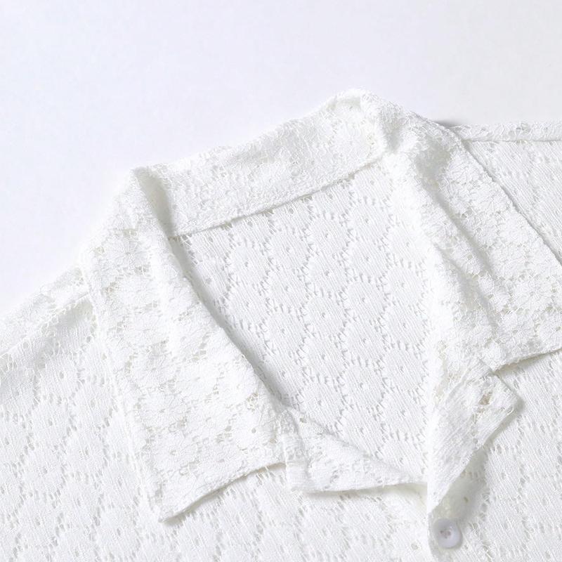 Button-Up Tshirt | See Through | Collared | Short Sleeve Shirt | Men's Shirts-Shirts & Tops-Chaps of London-Chaps of London