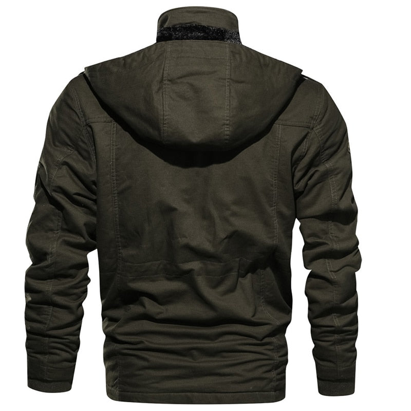 Cargo Jacket - Men's Casual Hooded Fleece Lined Jacket-Men's Cargo Jacket-Chaps of London-Chaps of London