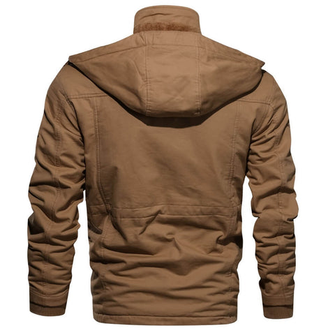 Cargo Jacket - Men's Casual Hooded Fleece Lined Jacket-Men's Cargo Jacket-Chaps of London-Chaps of London