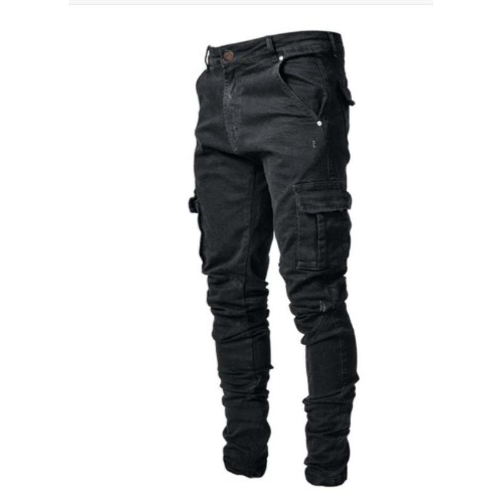 Cargo Jeans - Rugged - Regular Fit - Cargo Pants - Men's Jeans-Chaps of London-Black-S-Chaps of London