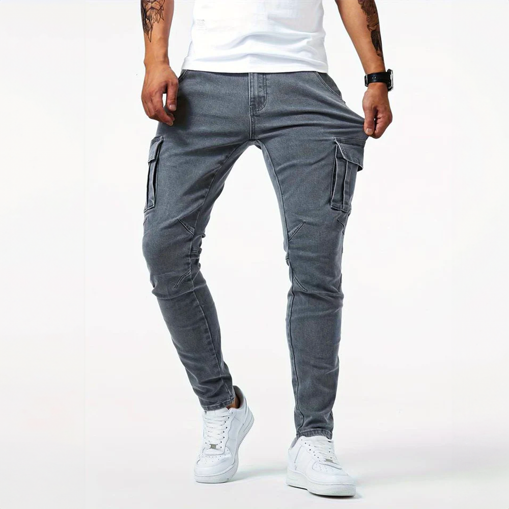 Cargo Jeans | Skinny | Stretch | Cargo Pants | Men's Jeans-Chaps of London-Chaps of London