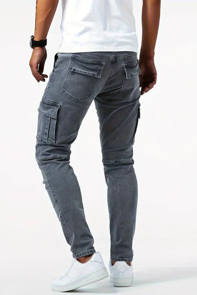 Cargo Jeans | Skinny | Stretch | Cargo Pants | Men's Jeans-Chaps of London-Chaps of London