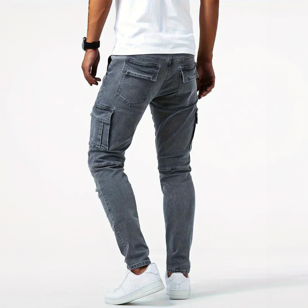 Cargo Jeans | Skinny | Stretch | Cargo Pants | Men's Jeans-Chaps of London-Chaps of London