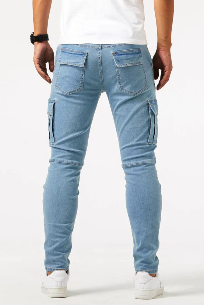 Cargo Jeans | Skinny | Stretch | Cargo Pants | Men's Jeans-Chaps of London-Chaps of London