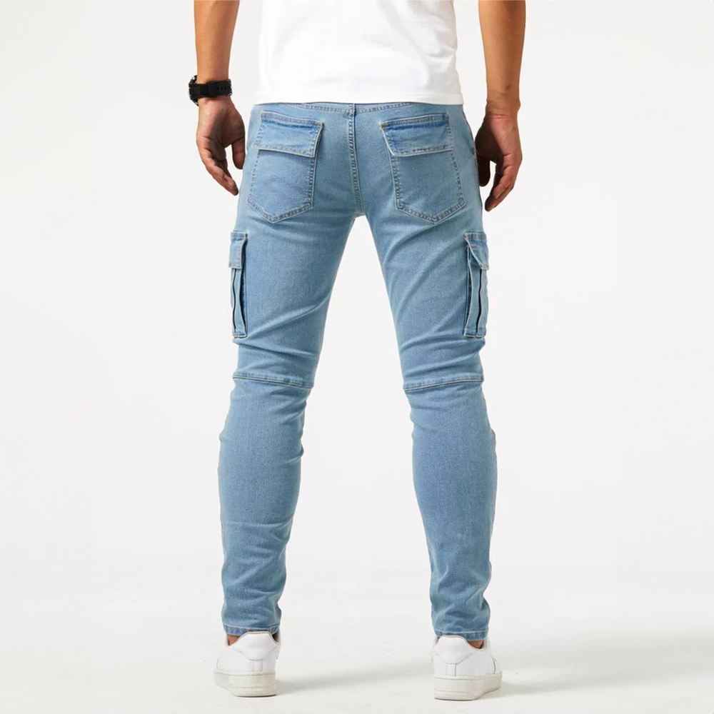 Cargo Jeans | Skinny | Stretch | Cargo Pants | Men's Jeans-Chaps of London-Chaps of London