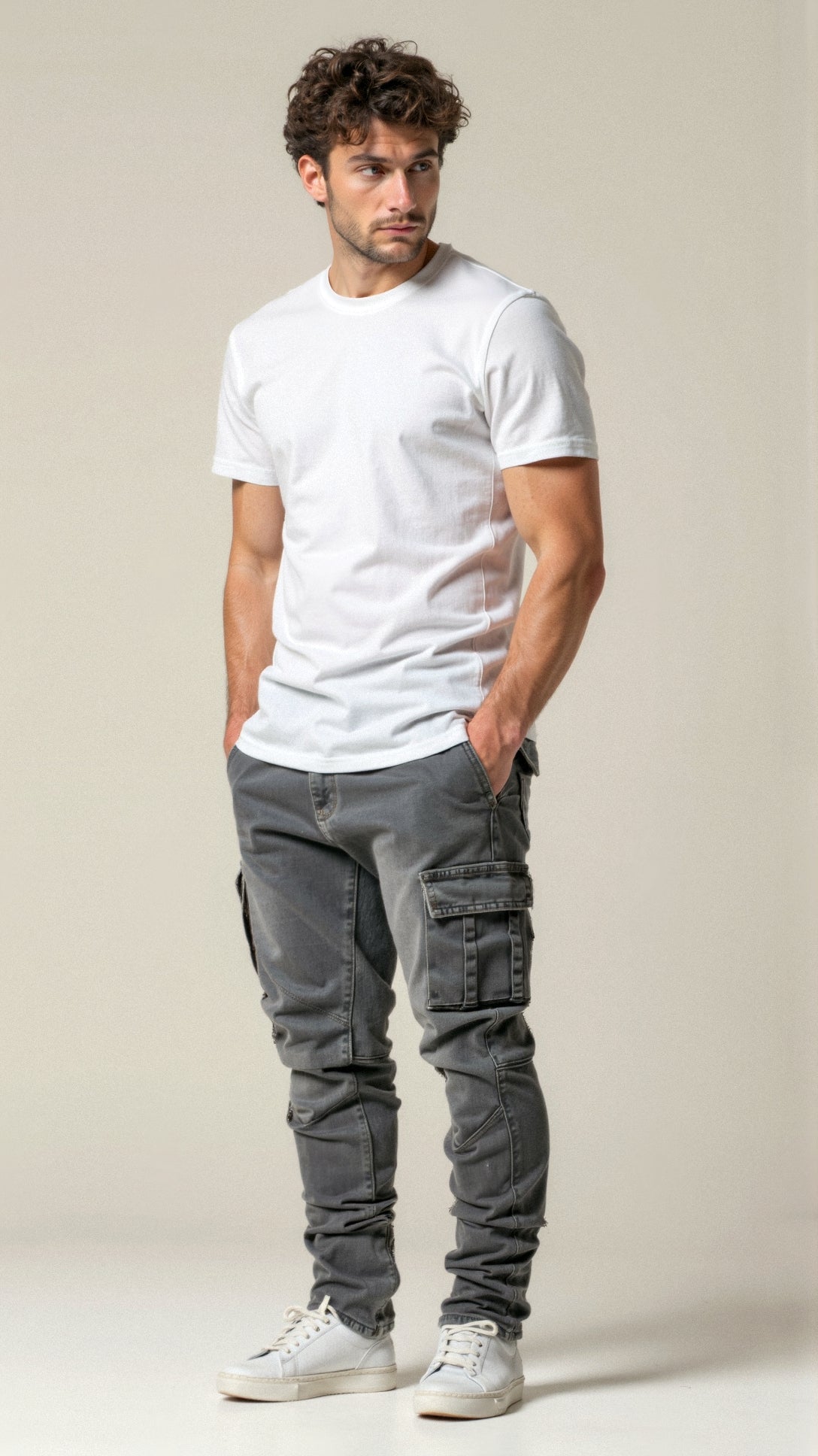 Cargo Jeans | Stretchy | Pockets | Skinny Jeans | Men's Pants-Jeans-Chaps of London-Chaps of London