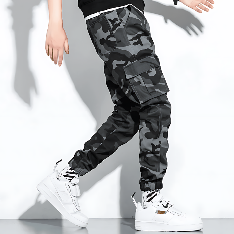 Cargo Joggers | Camouflage | Slim Fit | Cargo Pants | Men's Pants -Men's long pants-Chaps of London-Chaps of London