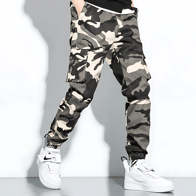 Cargo Joggers | Camouflage | Slim Fit | Cargo Pants | Men's Pants -Men's long pants-Chaps of London-Chaps of London
