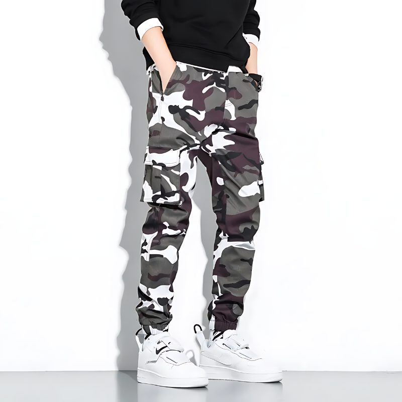 Cargo Joggers | Camouflage | Slim Fit | Cargo Pants | Men's Pants -Men's long pants-Chaps of London-Chaps of London
