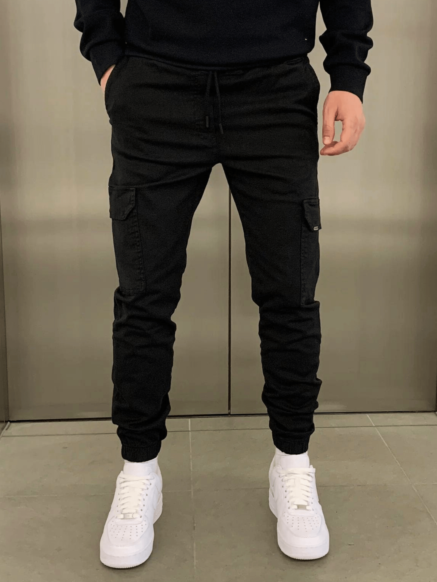 Cargo Joggers | Drawstring | Skinny | Cargo Pants | Men's Trousers-Cargo Joggers-Chaps of London-Chaps of London