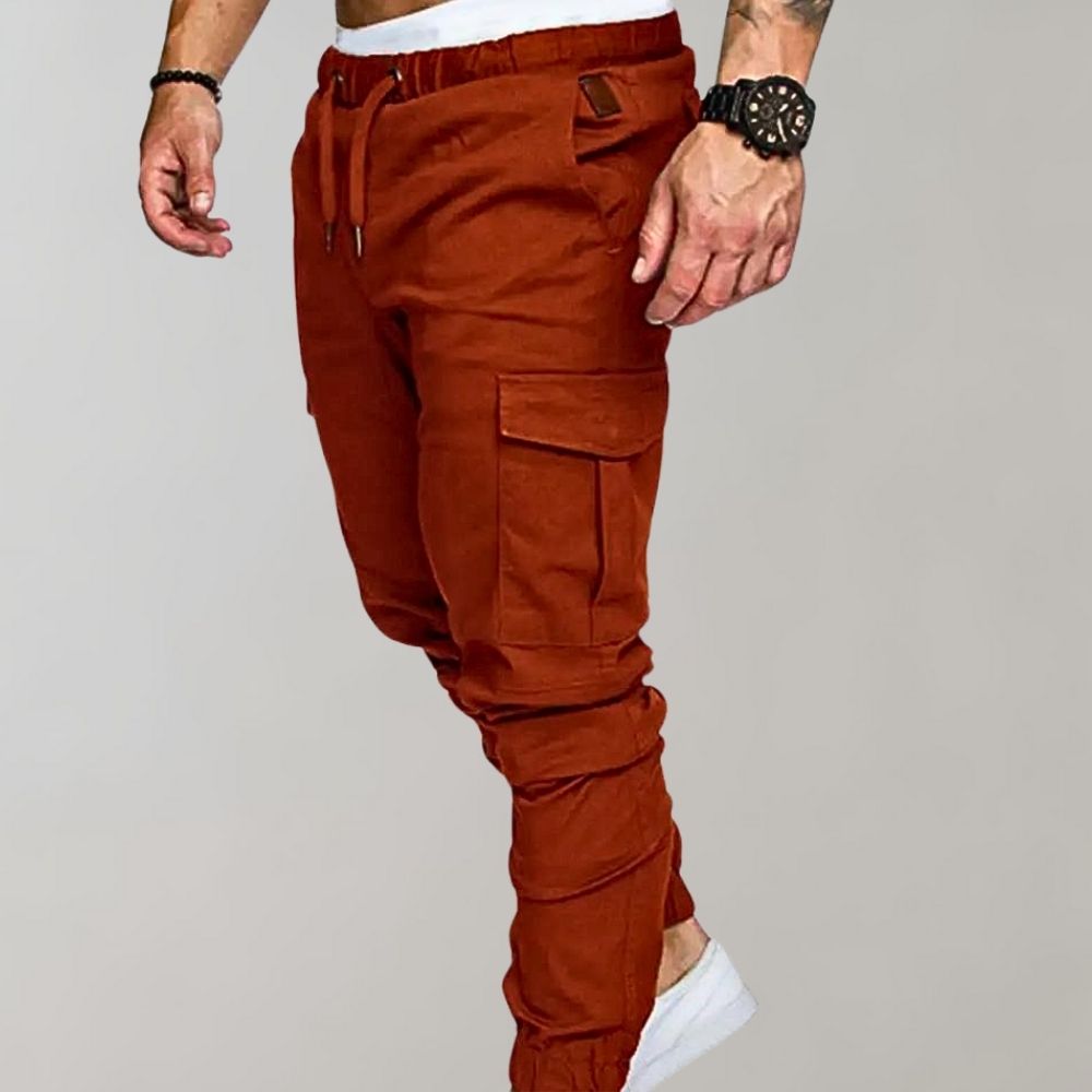 Cargo Joggers - Elastic Waist - Drawstring - Cargo Pants - Men's Trousers-Fashion Men Pants Cargo All-year-Chaps of London-Chaps of London