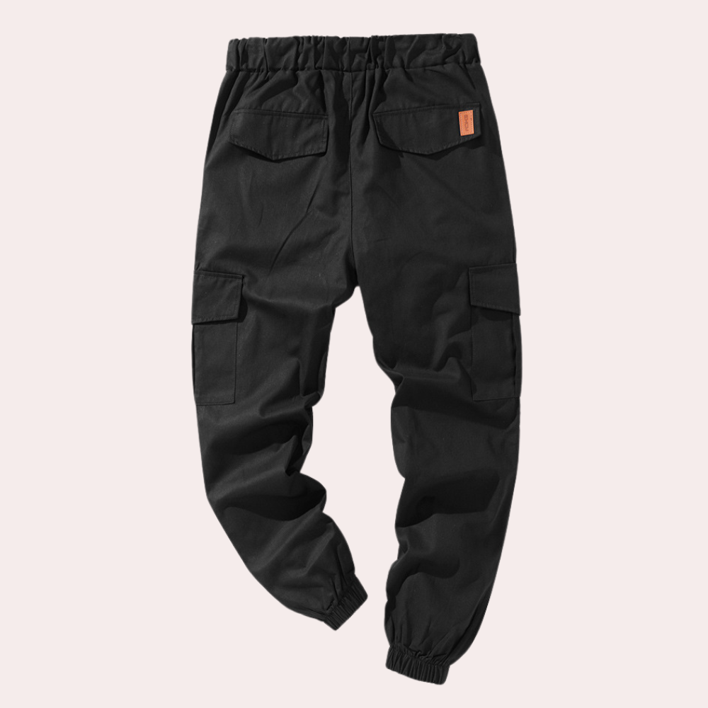 Cargo Joggers - Elastic Waist - Drawstring - Cargo Pants - Men's Trousers-Fashion Men Pants Cargo All-year-Chaps of London-Chaps of London