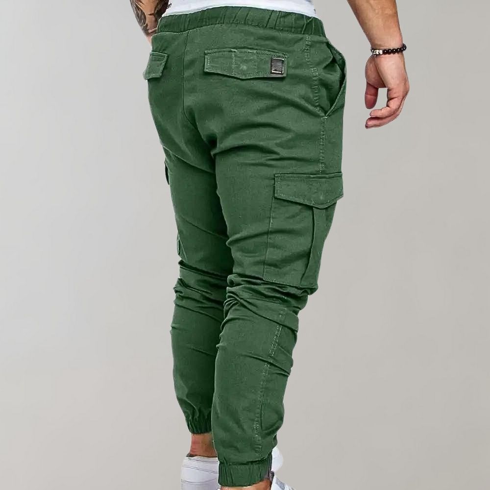 Cargo Joggers - Elastic Waist - Drawstring - Cargo Pants - Men's Trousers-Fashion Men Pants Cargo All-year-Chaps of London-Chaps of London