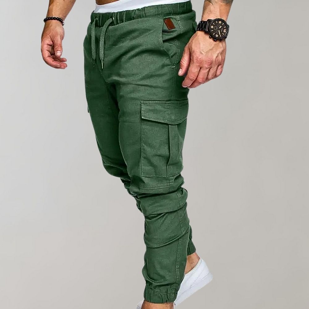 Cargo Joggers - Elastic Waist - Drawstring - Cargo Pants - Men's Trousers-Fashion Men Pants Cargo All-year-Chaps of London-Chaps of London