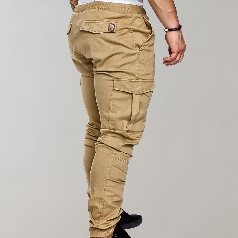 Cargo Joggers - Elastic Waist - Drawstring - Cargo Pants - Men's Trousers-Fashion Men Pants Cargo All-year-Chaps of London-Chaps of London