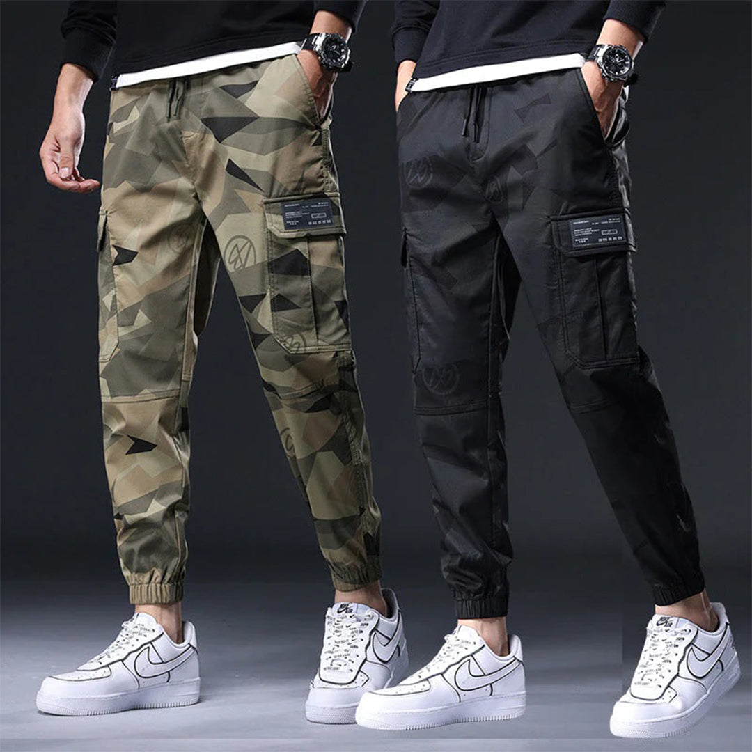 Cargo Joggers - Men's Camouflage Drawstring Skinny Cargo Pants-Chaps of London-Chaps of London