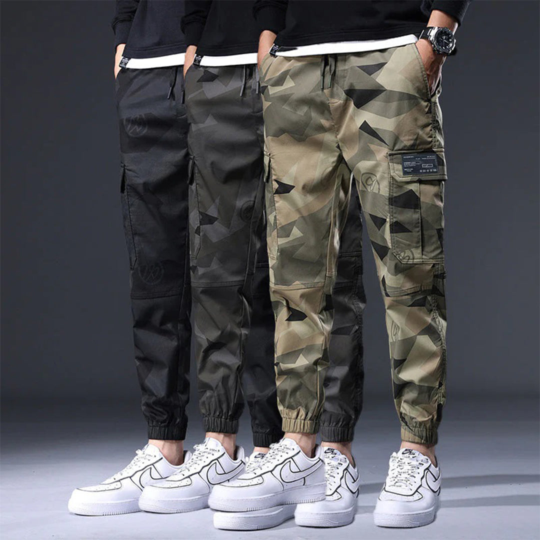 Cargo Joggers - Men's Camouflage Drawstring Skinny Cargo Pants-Chaps of London-Chaps of London