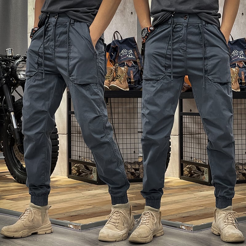 Cargo Joggers | Tactical | Drawstring | Cargo Pants | Men's Pants-Cargohosen-Chaps of London-Dark Blue-S-Chaps of London