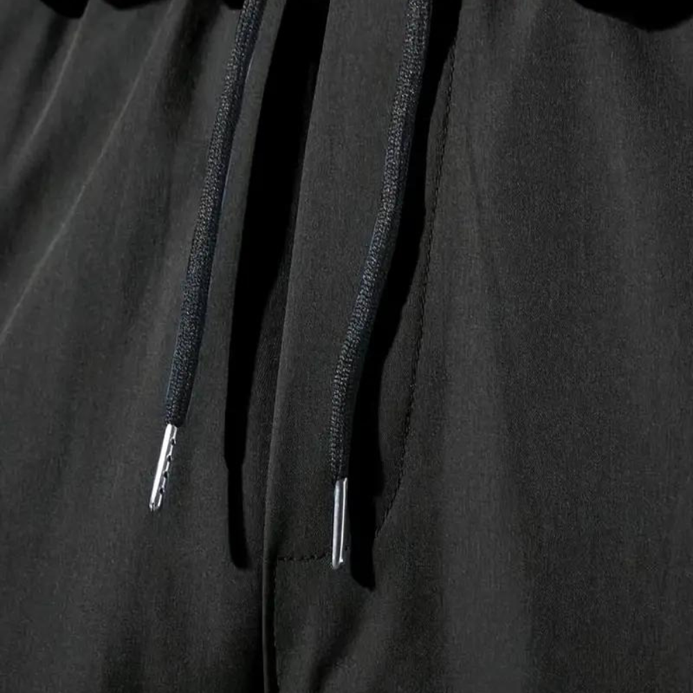 Cargo Pants - Black - Drawstring - Cargo Joggers - Men's Trousers-Fashion Men Pants Cargo All-year-Chaps of London-Chaps of London