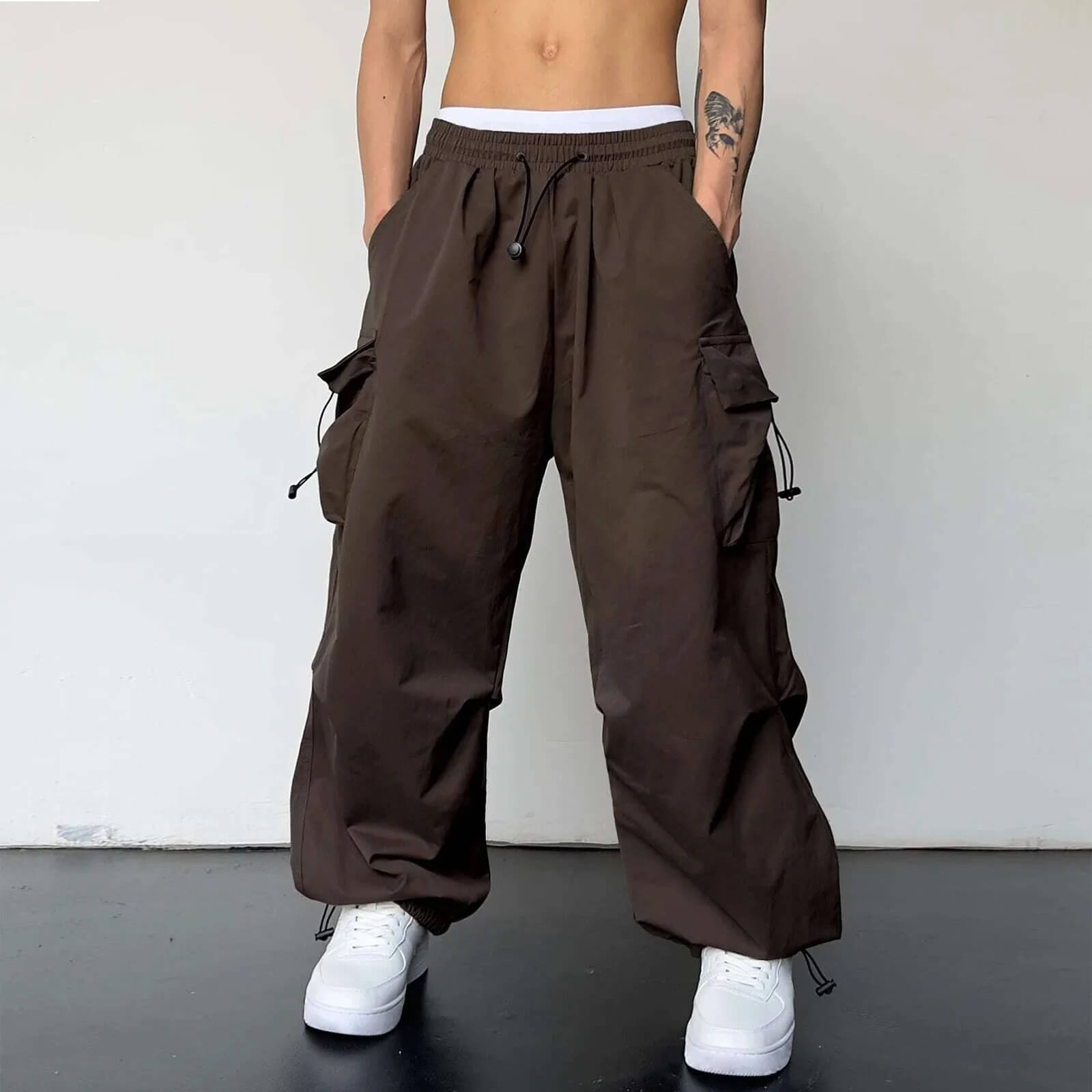 Cargo Pants - Loose Fit - Elastic Waist - Baggy Pants - Men's Cargo Joggers-Men's long pants-Chaps of London-Chaps of London