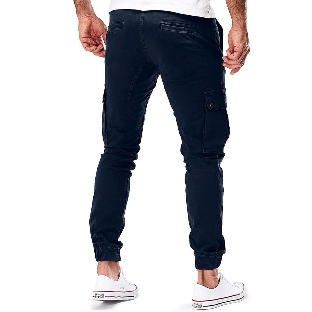 Cargo Pants - Skinny - Drawstring - Cargo Joggers - Men's Trousers-Fashion Men Pants Cargo All-year-Chaps of London-Chaps of London