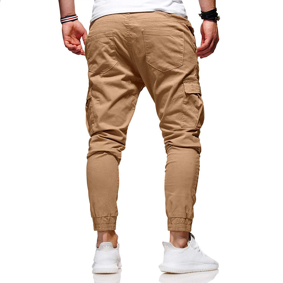 Cargo Pants - Skinny - Drawstring - Cargo Joggers - Men's Trousers-Fashion Men Pants Cargo All-year-Chaps of London-Chaps of London