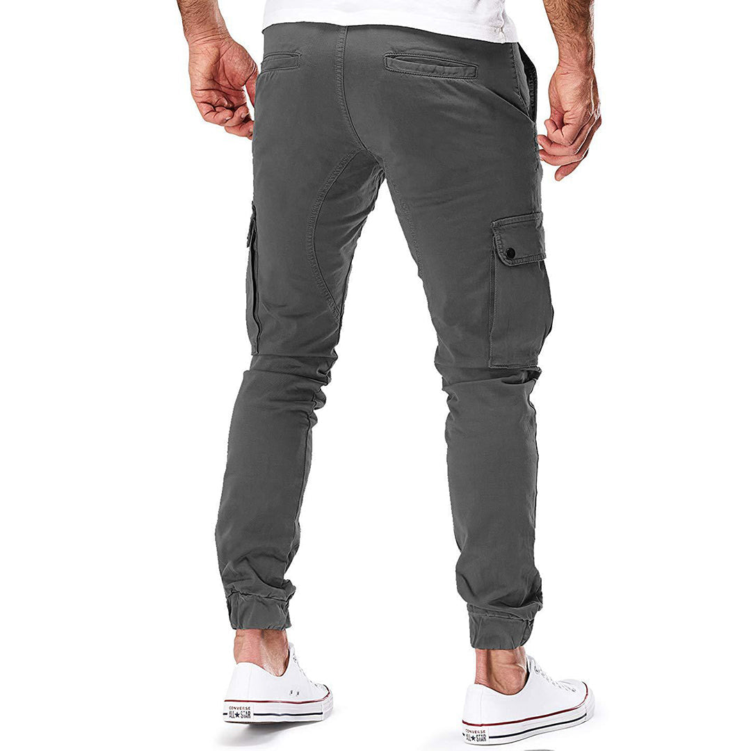 Cargo Pants - Skinny - Drawstring - Cargo Joggers - Men's Trousers-Fashion Men Pants Cargo All-year-Chaps of London-Chaps of London