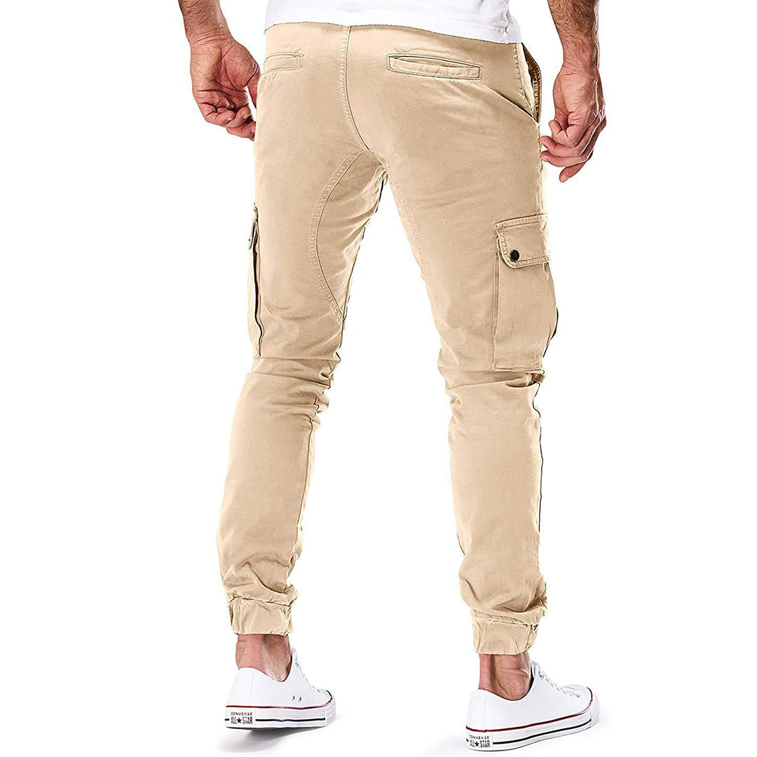 Cargo Pants - Skinny - Drawstring - Cargo Joggers - Men's Trousers-Fashion Men Pants Cargo All-year-Chaps of London-Chaps of London
