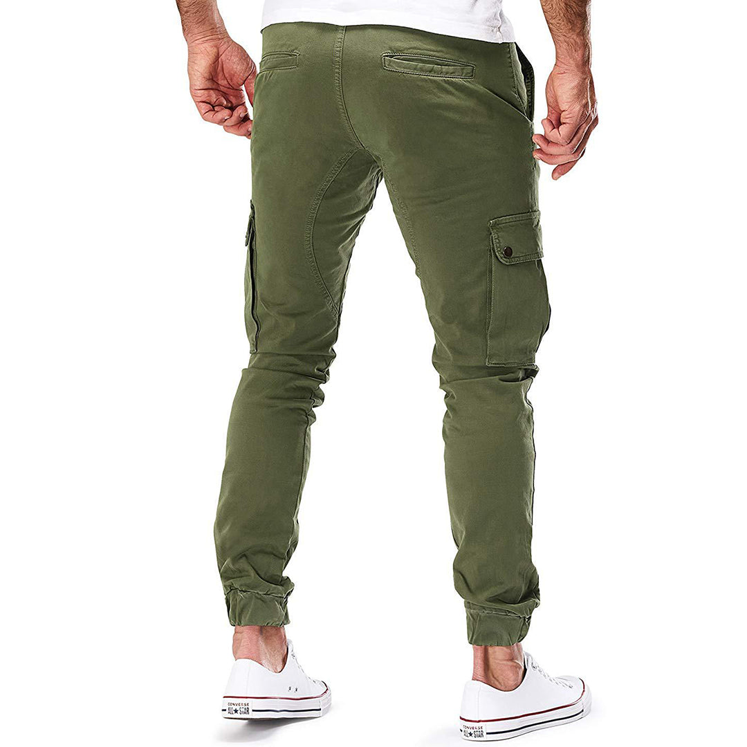 Cargo Pants - Skinny - Drawstring - Cargo Joggers - Men's Trousers-Fashion Men Pants Cargo All-year-Chaps of London-Chaps of London