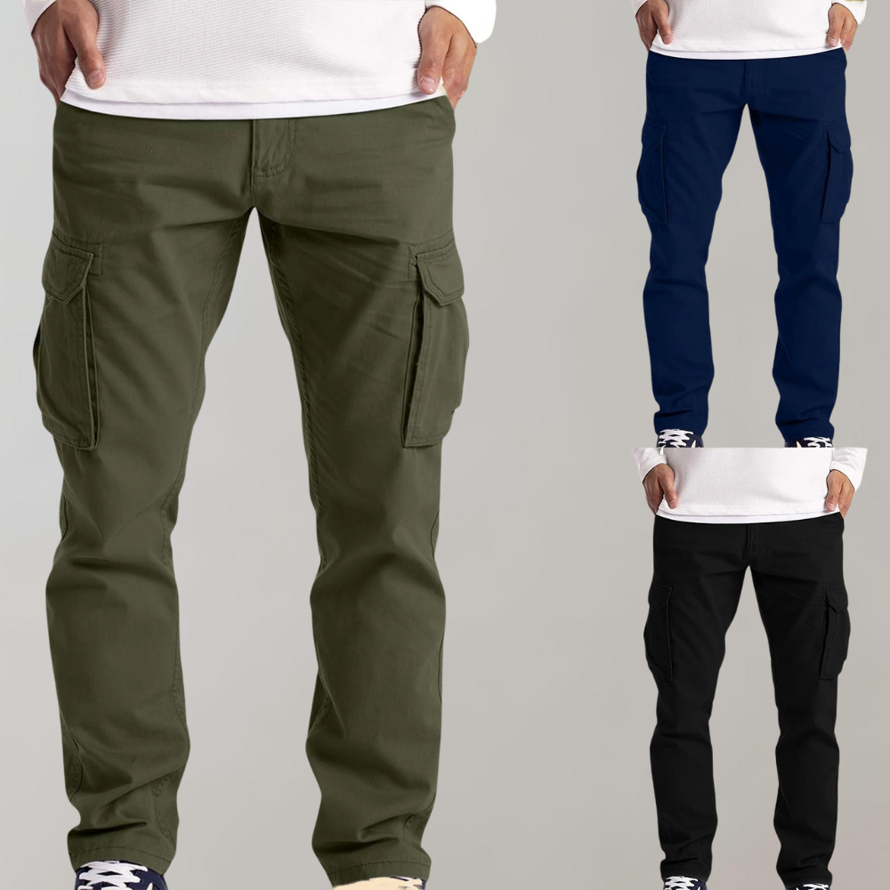 Cargo Pants | Straight Leg | Pockets | Leisure Pants | Men's Trousers -Chaps of London-Chaps of London