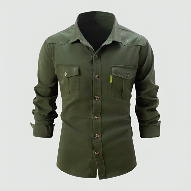 Cargo Shirt - Slim Fit - Long Sleeve - Button-Up Shirt - Men's Shirts-Chaps of London-Chaps of London
