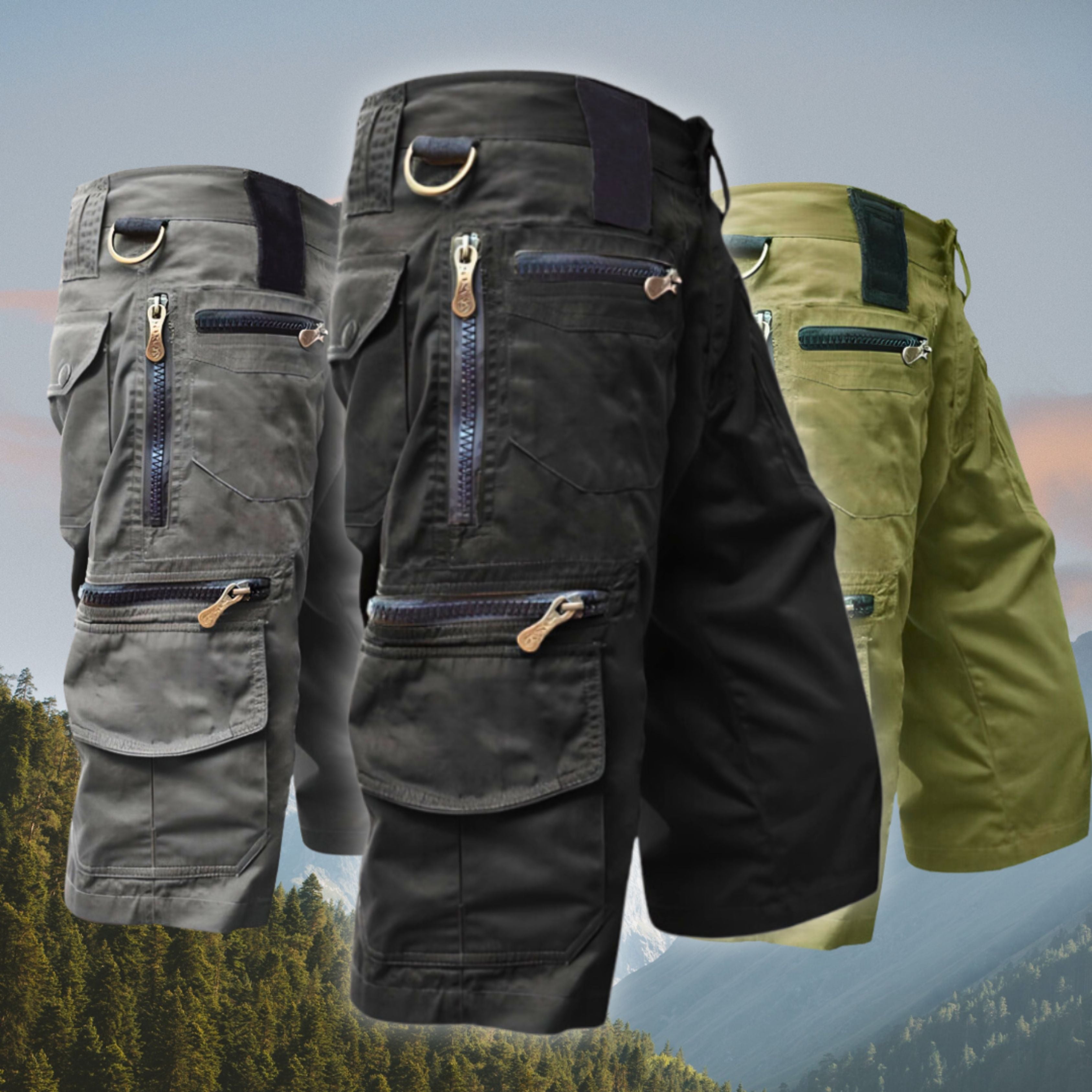 Cargo Shorts | Leisure | Pockets | Long Shorts | Men's Capri Pants-Men's Capri Pants-Chaps of London-Chaps of London