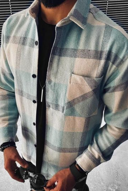 Checkered Shirt - Buttoned - Chest Pocket - Overshirt - Men's Shirt Jacket-T-shirts-Chaps of London-Chaps of London