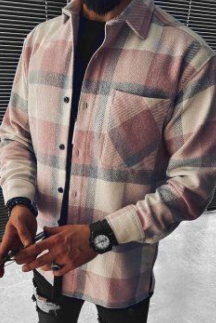 Checkered Shirt - Buttoned - Chest Pocket - Overshirt - Men's Shirt Jacket-T-shirts-Chaps of London-Chaps of London