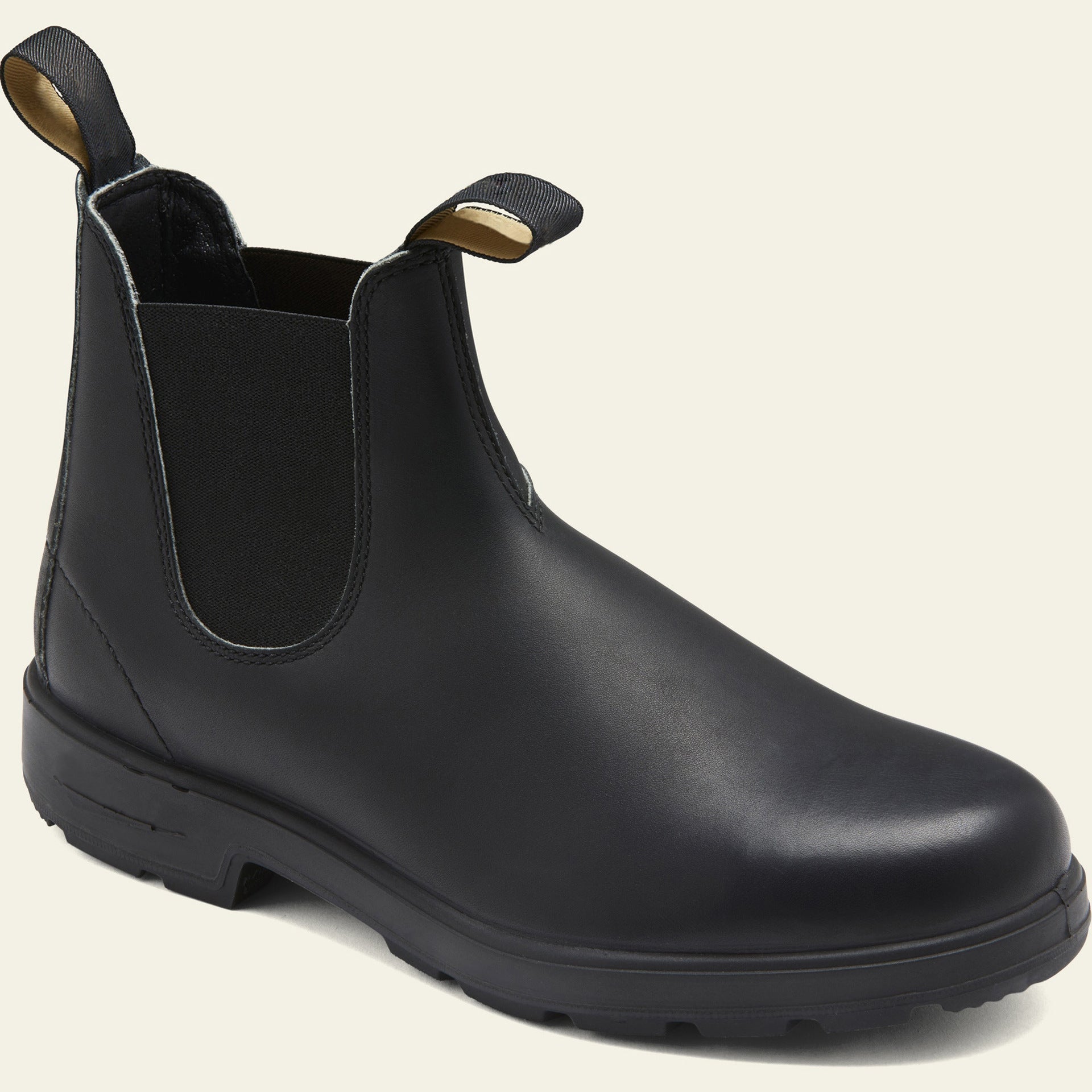 Chelsea Boots - Men's Black Ankle Leather Dealer Boots-Chelsea boots-Chaps of London-Chaps of London