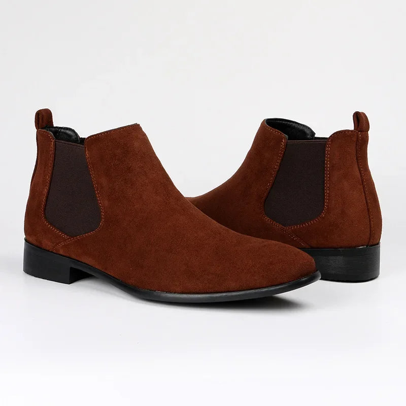 Chelsea Boots - Men's Slip-On Ankle Suede Boots-Men Shoes-Chaps of London-Chaps of London