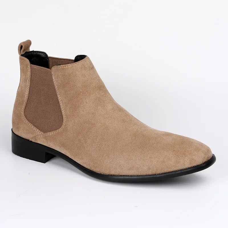 Chelsea Boots - Men's Slip-On Ankle Suede Boots-Men Shoes-Chaps of London-Chaps of London