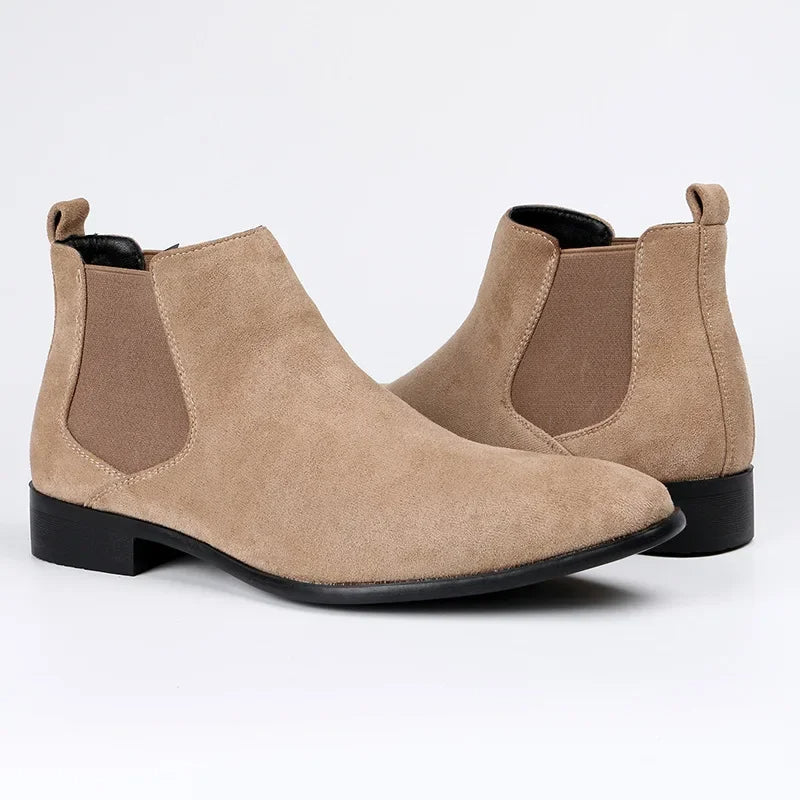 Chelsea Boots - Men's Slip-On Ankle Suede Boots-Men Shoes-Chaps of London-Chaps of London