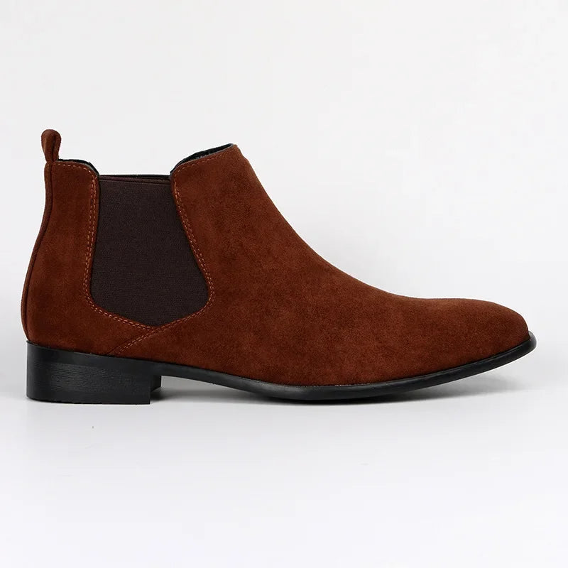 Chelsea Boots - Men's Slip-On Ankle Suede Boots-Men Shoes-Chaps of London-Chaps of London