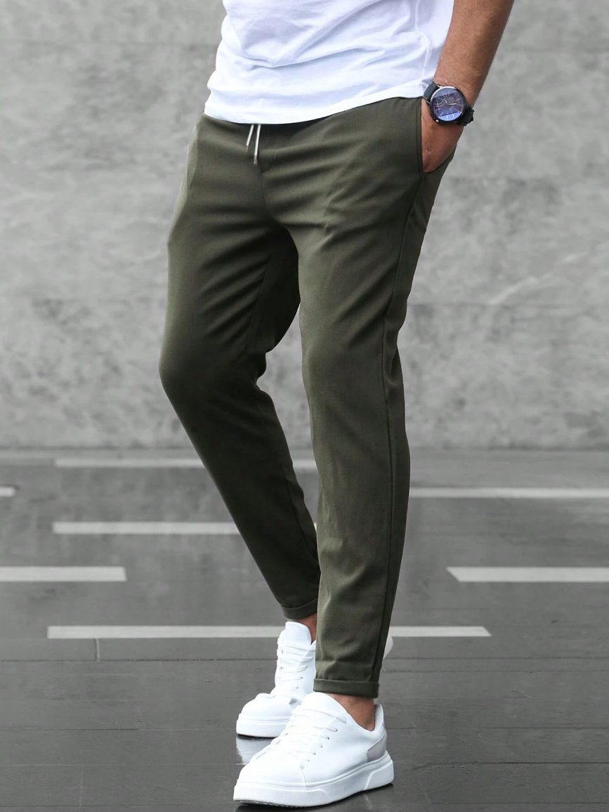 Chino Pants - Men's Casual Skinny Stretch Chino Trousers-Chino Pants-Chaps of London-Chaps of London