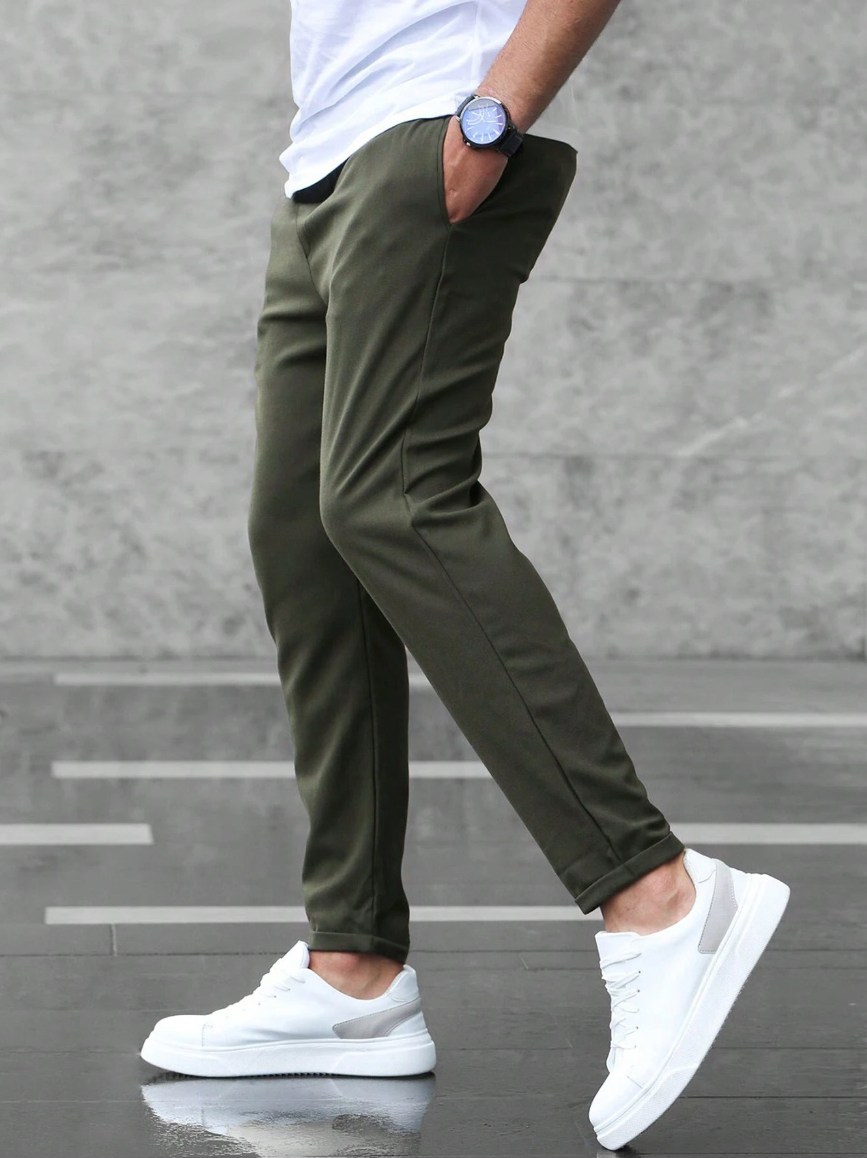 Chino Pants - Men's Casual Skinny Stretch Chino Trousers-Chino Pants-Chaps of London-Chaps of London